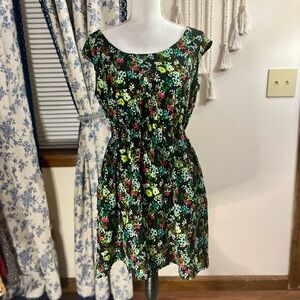 Black Floral Sun Dress